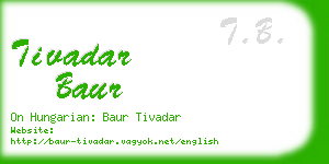 tivadar baur business card